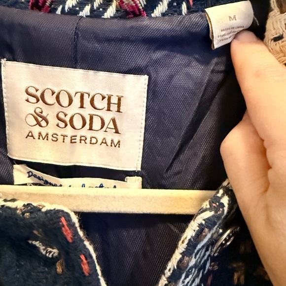 Scotch & Soda Navy and Cream Textured Jacket - Picture 3 of 6